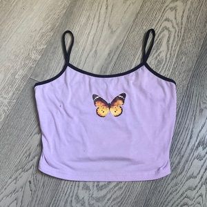 purple butterfly tank